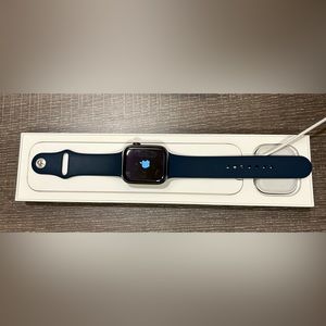Apple Watch Series 7 45MM Stainless Abyss Blue Cellular